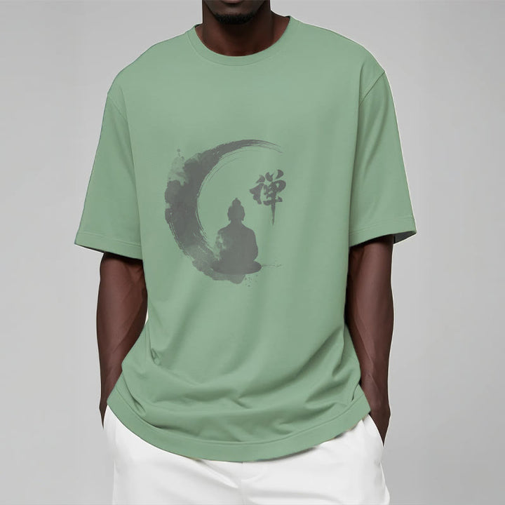 T-shirt en coton à motif Buddha Stones de Bouddha