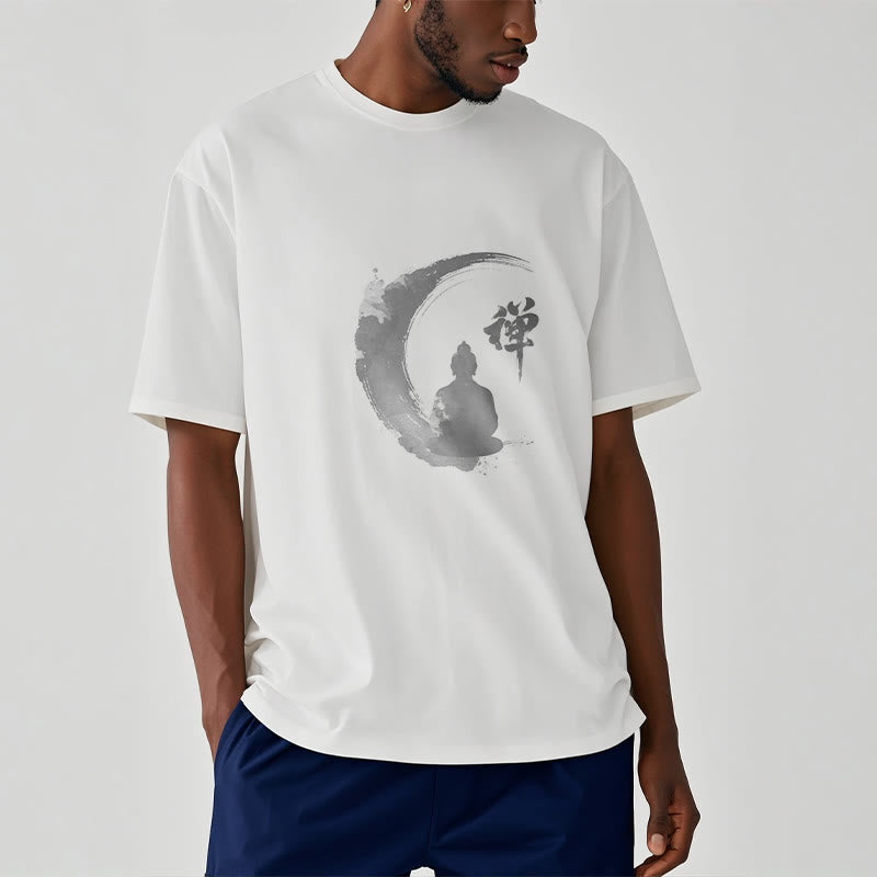 T-shirt en coton à motif Buddha Stones de Bouddha