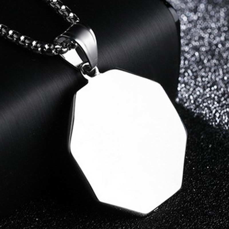 Collier pendentif d'équilibre en acier titane avec Buddha Stones et motif Bagua Yin Yang - image 14
