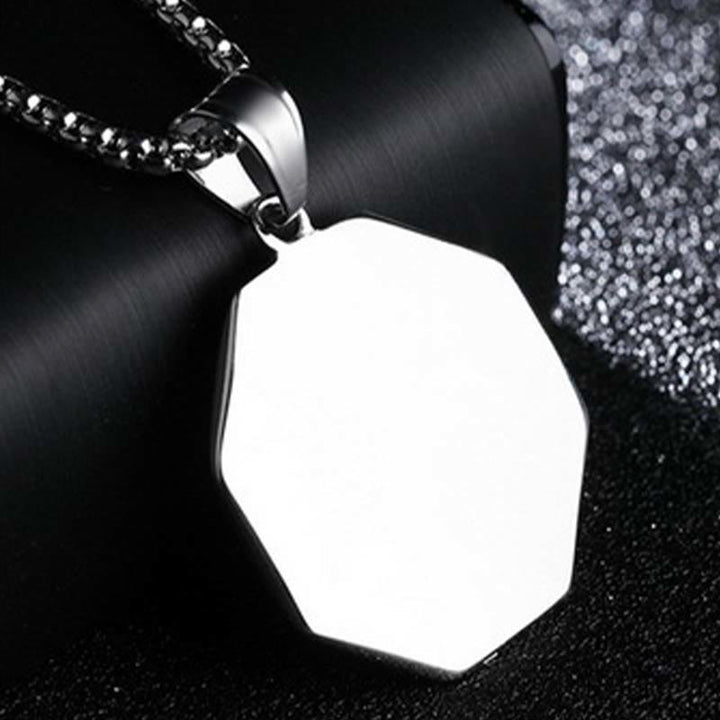 Collier pendentif d'équilibre en acier titane avec Buddha Stones et motif Bagua Yin Yang - image 14