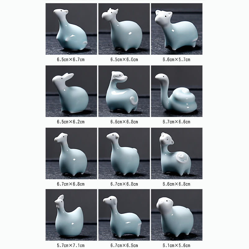 Buddha Stones Zodiaque chinois Thé en céramique pour animaux de compagnie Décoration de la maison - image 32