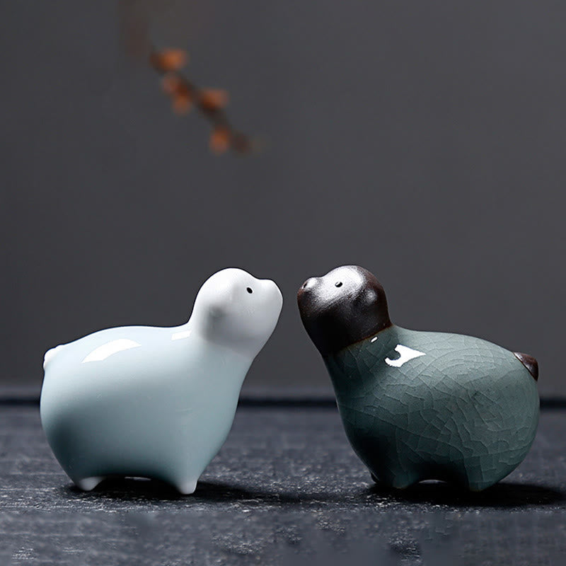 Buddha Stones Zodiaque chinois Thé en céramique pour animaux de compagnie Décoration de la maison
