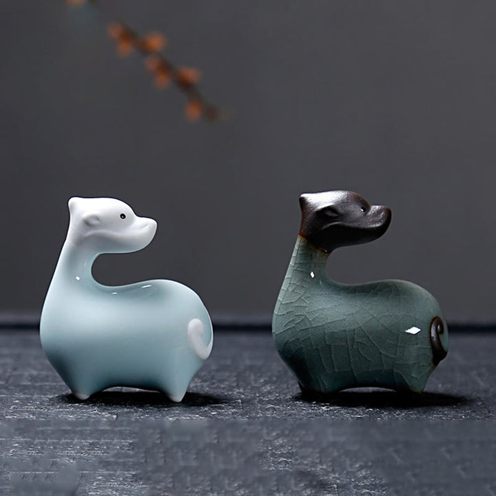 Buddha Stones Zodiaque chinois Thé en céramique pour animaux de compagnie Décoration de la maison
