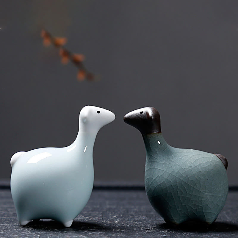 Buddha Stones Zodiaque chinois Thé en céramique pour animaux de compagnie Décoration de la maison