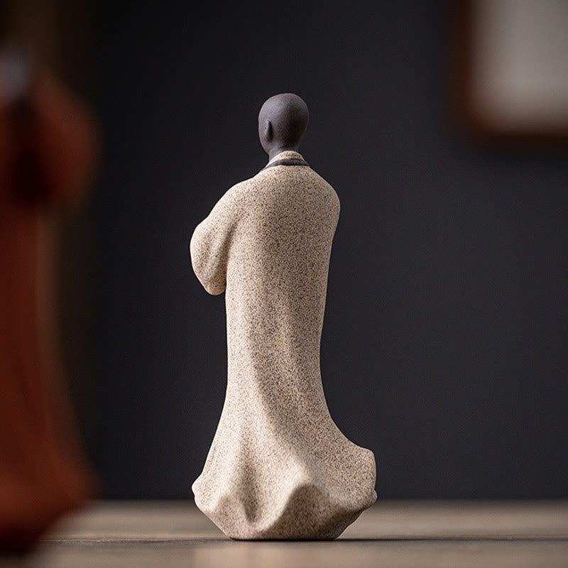 Buddha Stones Méditant Moine Priant Figure Céramique Compassion Sérénité Décoration de la Maison - image 14