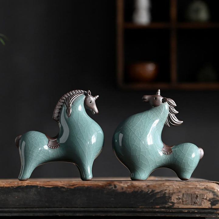 Buddha Stones Tête en bas Cheval en haut Céramique Succès Liberté Décoration de la maison - image 0