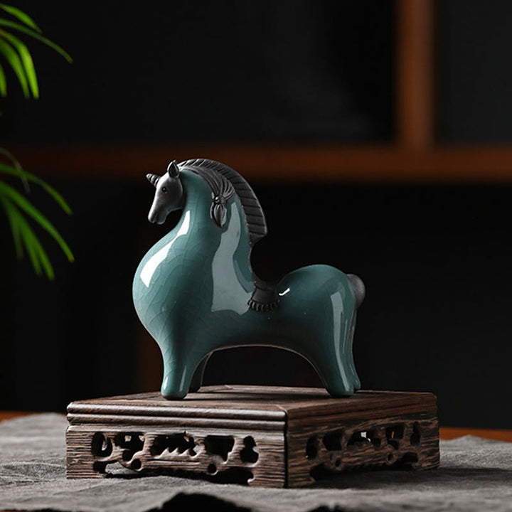 Buddha Stones Tête en bas Cheval en haut Céramique Succès Liberté Décoration de la maison - image 4