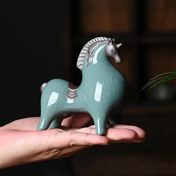 Buddha Stones Tête en bas Cheval en haut Céramique Succès Liberté Décoration de la maison