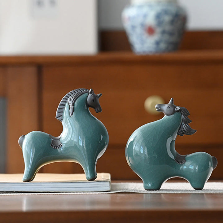 Buddha Stones Tête en bas Cheval en haut Céramique Succès Liberté Décoration de la maison - image 14