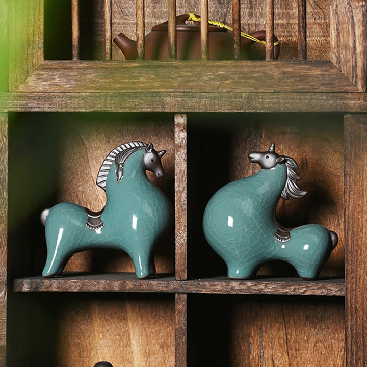 Buddha Stones Tête en bas Cheval en haut Céramique Succès Liberté Décoration de la maison - image 17