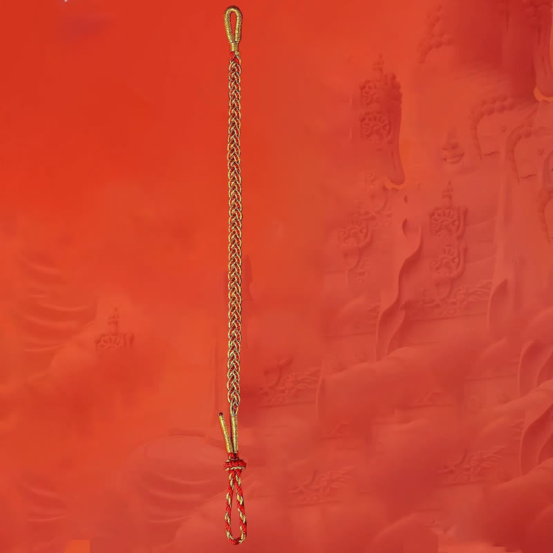 Bracelet porte-bonheur en fil rouge et fil jaune Buddha Stones