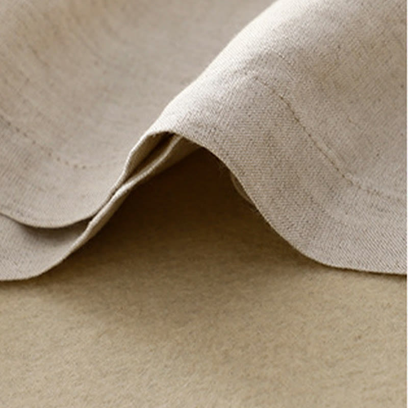 Pantalon pour femme en coton et lin élastique avec poches et boutons sur le devant et au dos, couleur unie , Buddha Stones - image 21