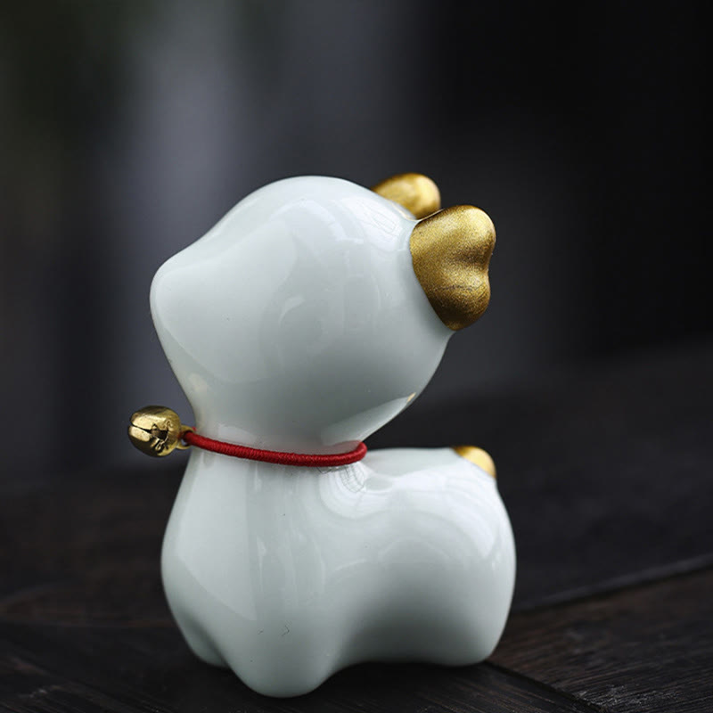 Figurine de bureau en céramique en forme de mini Buddha Stones - Cerf vert clair 4*2,7*5,3 cm - image 7