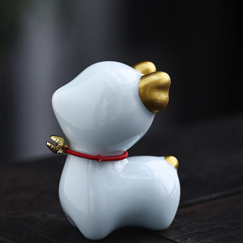 Figurine de bureau en céramique en forme de mini Buddha Stones - Cerf bleu 4*2,7*5,3 cm - image 8