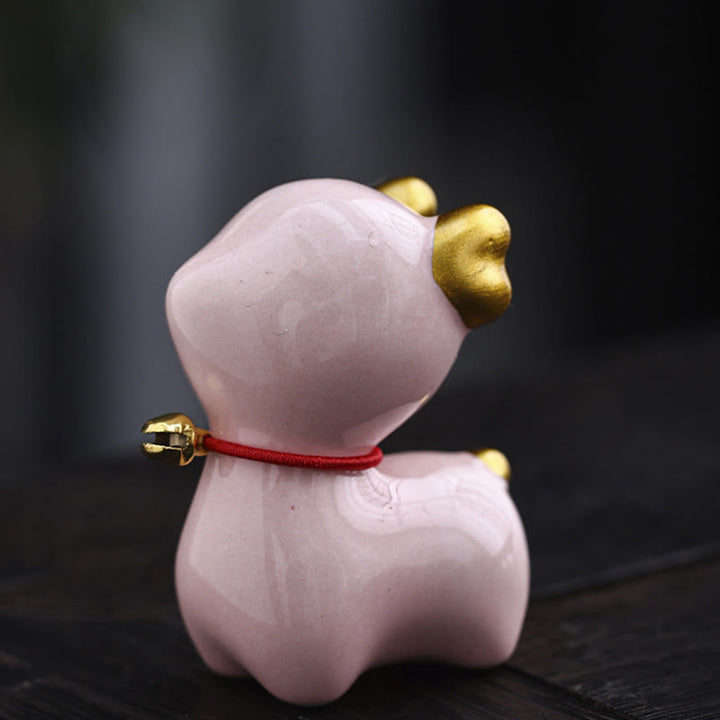Figurine de bureau en céramique en forme de mini Buddha Stones - Cerf rose 4*2,7*5,3 cm - image 20