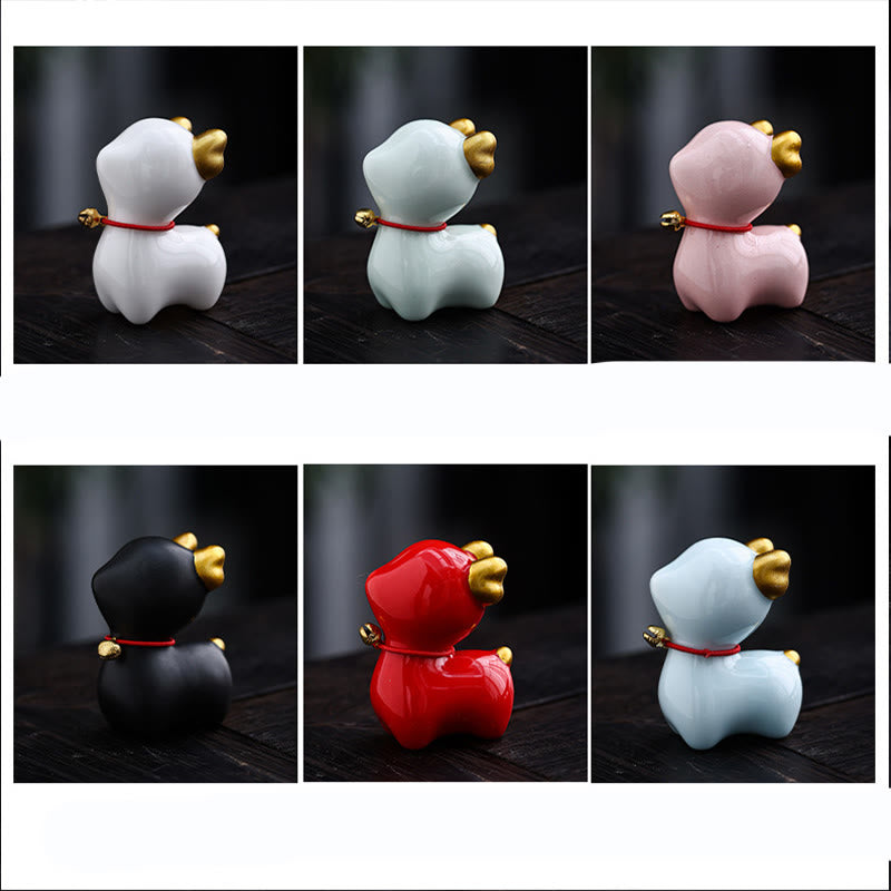 Figurine de bureau en céramique en forme de mini Buddha Stones