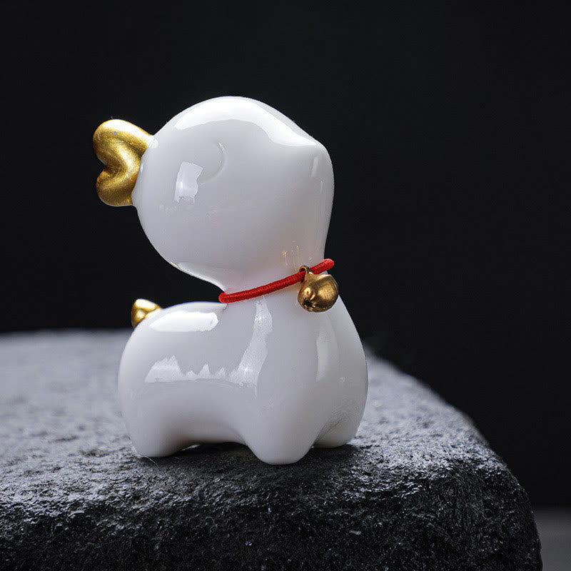 Figurine de bureau en céramique en forme de mini Buddha Stones