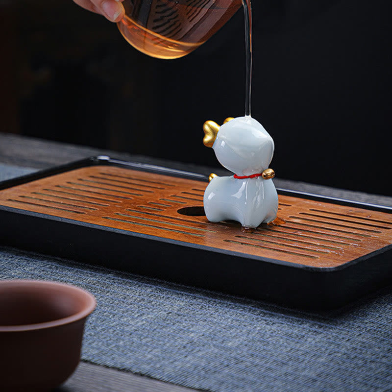 Figurine de bureau en céramique en forme de mini Buddha Stones