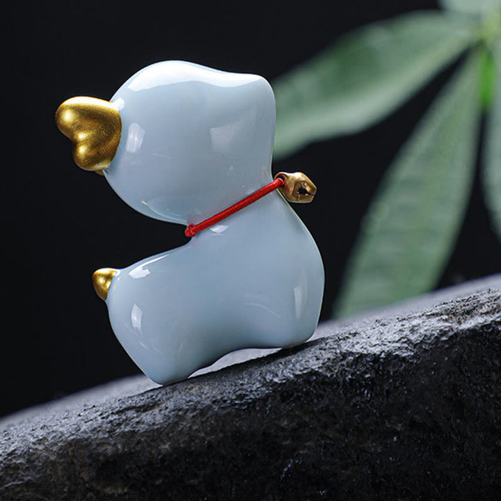 Figurine de bureau en céramique en forme de mini Buddha Stones