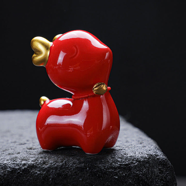 Figurine de bureau en céramique en forme de mini Buddha Stones