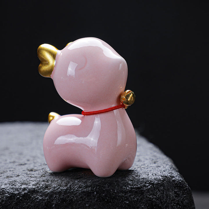 Figurine de bureau en céramique en forme de mini Buddha Stones