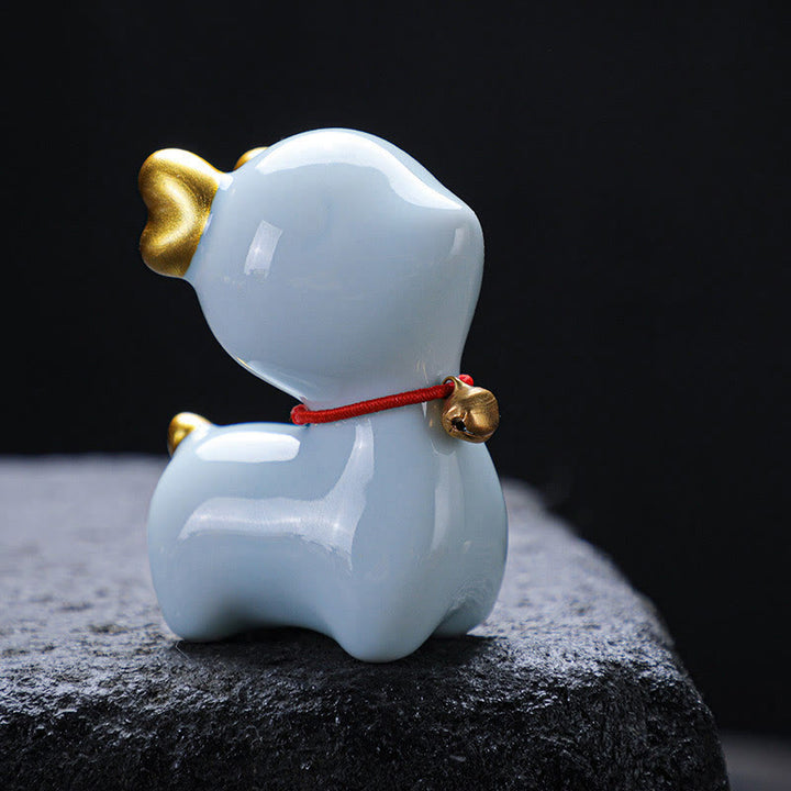 Figurine de bureau en céramique en forme de mini Buddha Stones