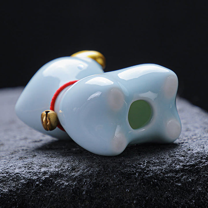 Figurine de bureau en céramique en forme de mini Buddha Stones