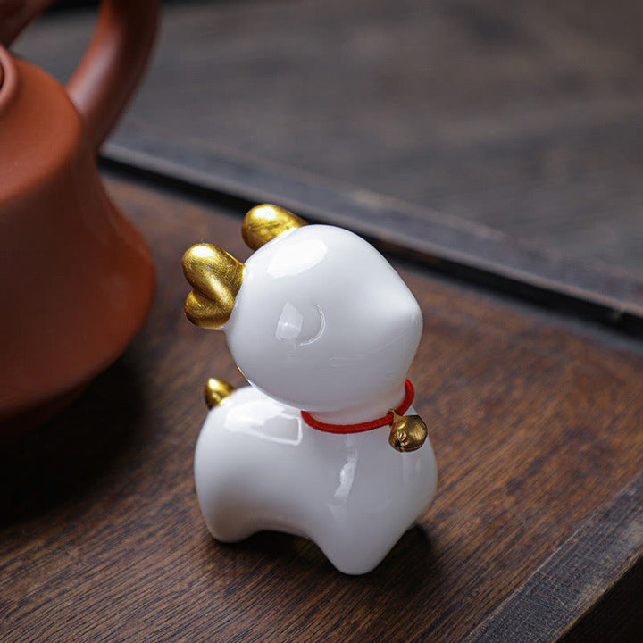 Figurine de bureau en céramique en forme de mini Buddha Stones - image 2