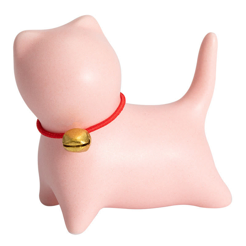 Figurine de chat couché debout en forme de mini Buddha Stones en pierre en céramique pour décoration de bureau - image 11