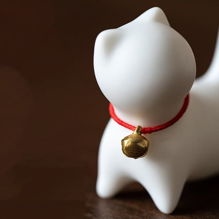 Figurine de chat couché debout en forme de mini Buddha Stones en pierre en céramique pour décoration de bureau - image 10
