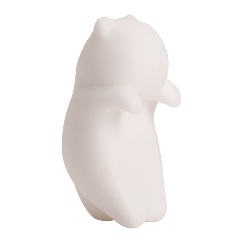 Figurine de chat blanc à suspendre en forme de mini Buddha Stones en céramique pour décoration de bureau ou de maison - image 13