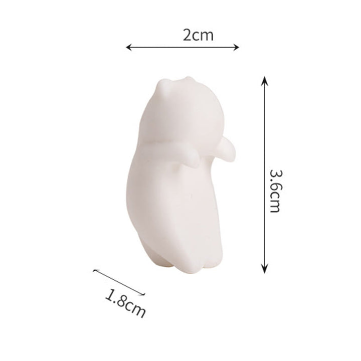 Figurine de chat blanc à suspendre en forme de mini Buddha Stones en céramique pour décoration de bureau ou de maison - image 12