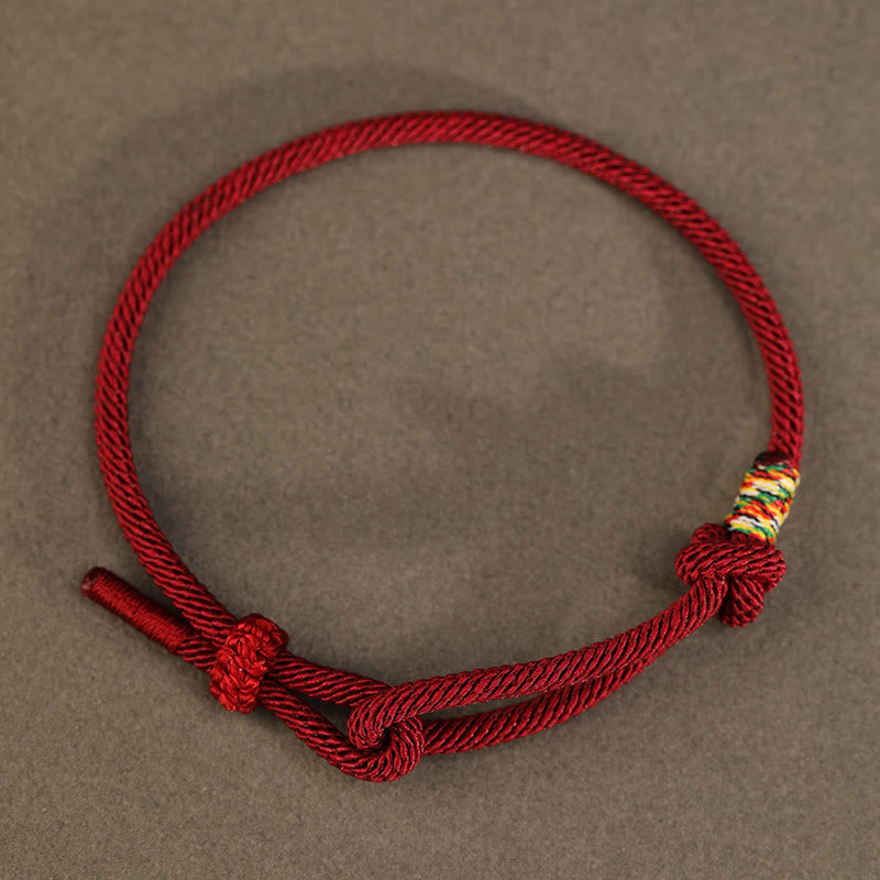 Bracelet porte-bonheur en argent sterling 925 et 999 avec cordon rouge et Buddha Stones - image 1