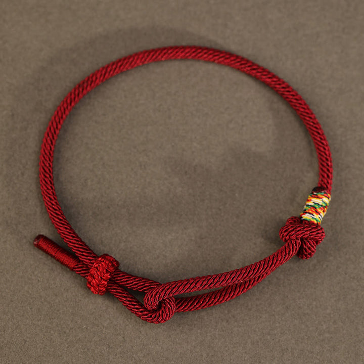 Bracelet porte-bonheur en argent sterling 925 et 999 avec cordon rouge et Buddha Stones - image 1