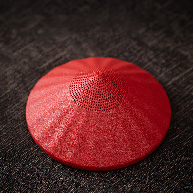 Buddha Stones Petit Chapeau de Moine Zen Passoire Accessoires de Thé en Céramique Figurine Décoration de la Maison - Passoire Red Hat 8,3 x 3,2 cm - image 1