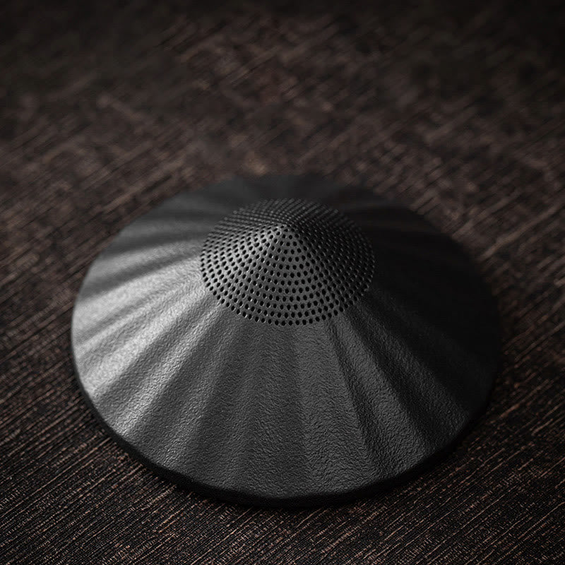 Buddha Stones Petit Chapeau de Moine Zen Passoire Accessoires de Thé en Céramique Figurine Décoration de la Maison - Passoire Black Hat 8,3 x 3,2 cm - image 2