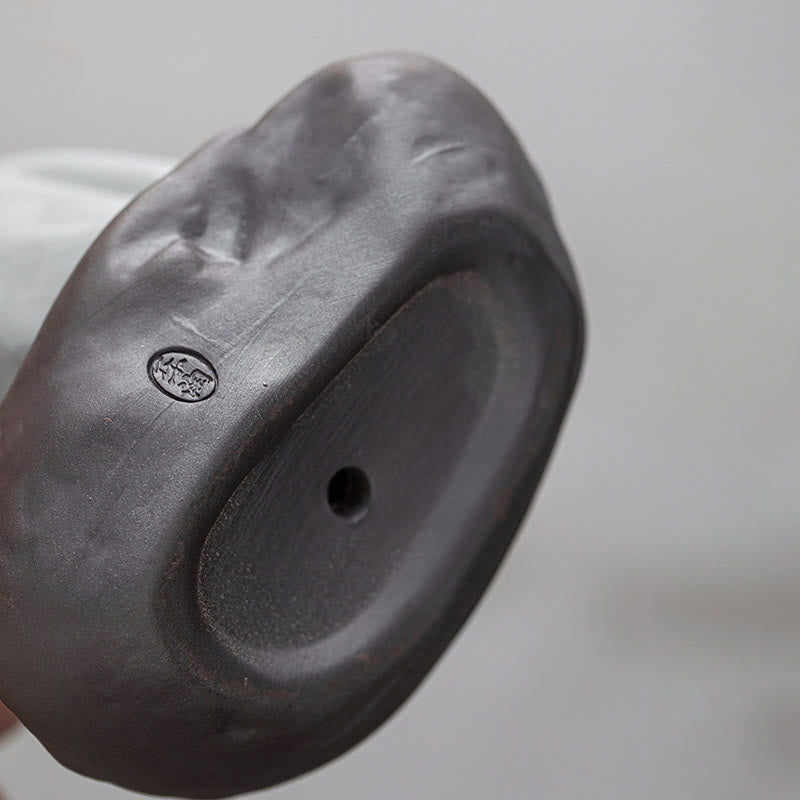 Buddha Stones Petit Chapeau de Moine Zen Passoire Accessoires de Thé en Céramique Figurine Décoration de la Maison - image 21