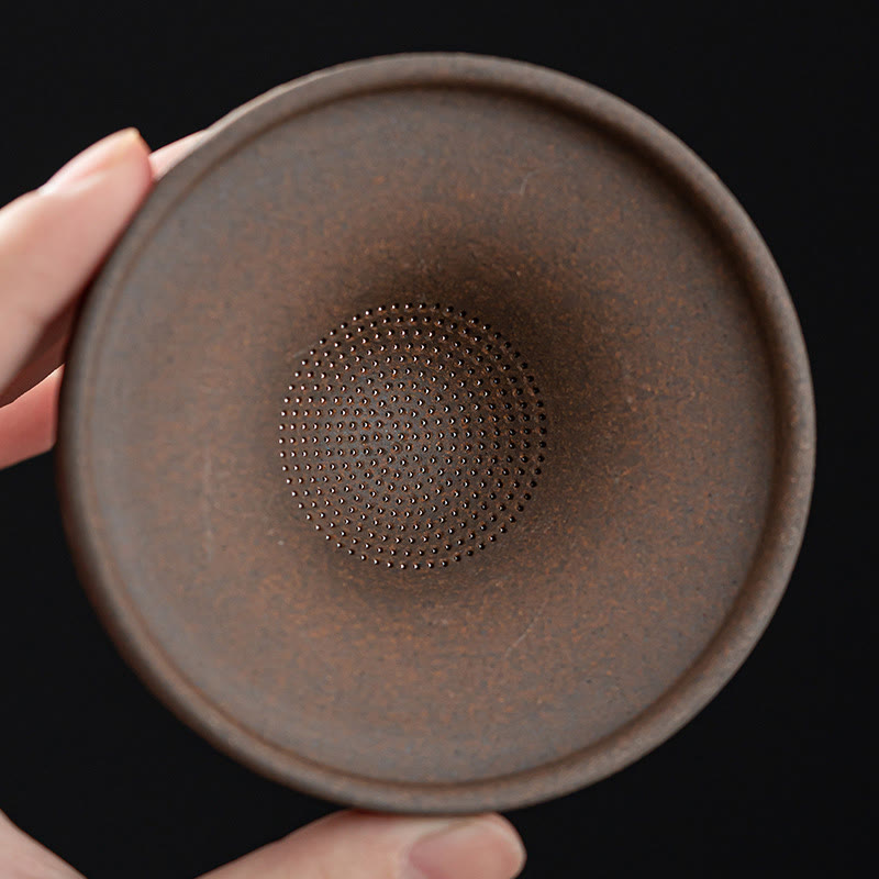 Buddha Stones Petit Chapeau De Moine Brun Passoire Céramique Accessoires À Thé Figurine Zen Maison Bureau Décoration - image 14