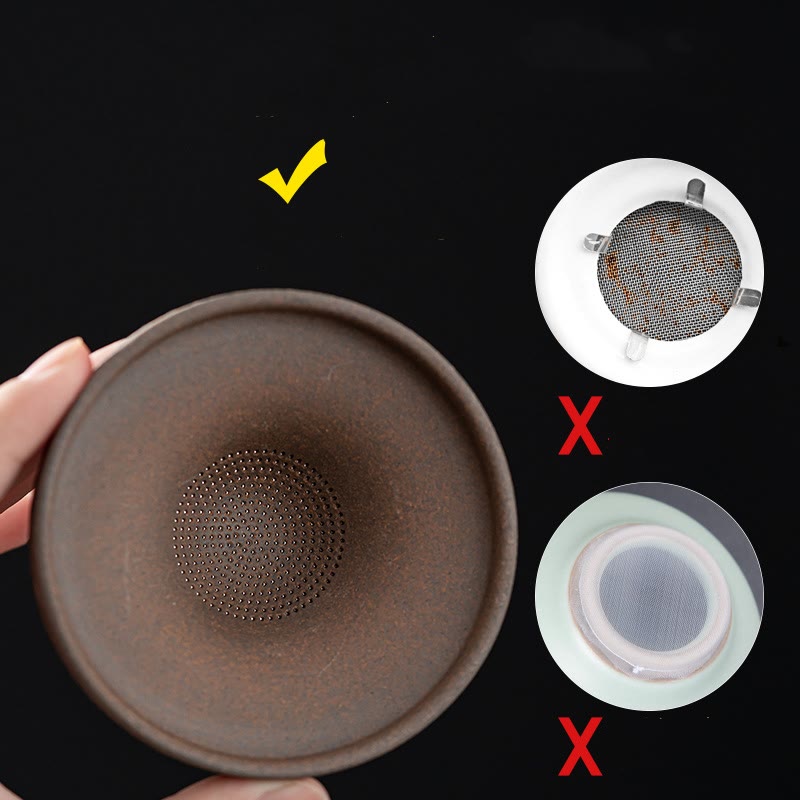 Buddha Stones Petit Chapeau De Moine Brun Passoire Céramique Accessoires À Thé Figurine Zen Maison Bureau Décoration - image 15