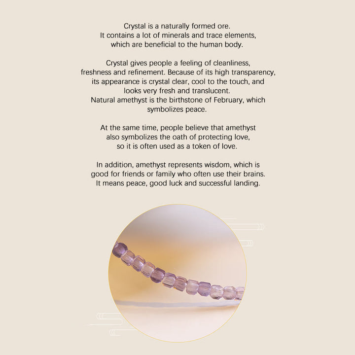 Bracelet de paix intérieure en cuivre plaqué or 14 carats avec perles ultra-fines en améthyste naturelle de 2,5 mm et Buddha Stones