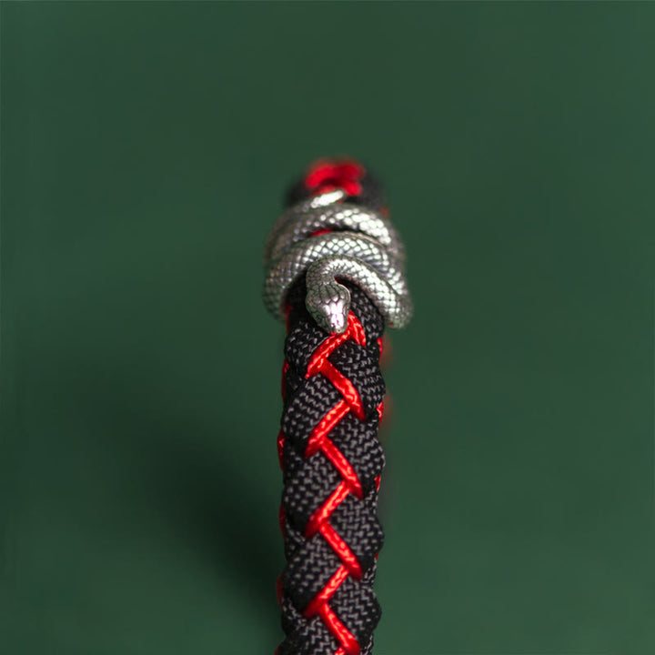 Bracelet tressé de protection en argent sterling 999 Buddha Stones Année du serpent - image 11