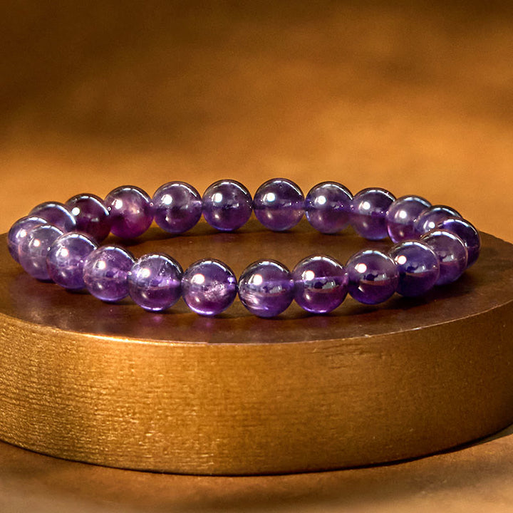 Bracelet de méditation pour la paix intérieure en améthyste naturelle de Buddha Stones