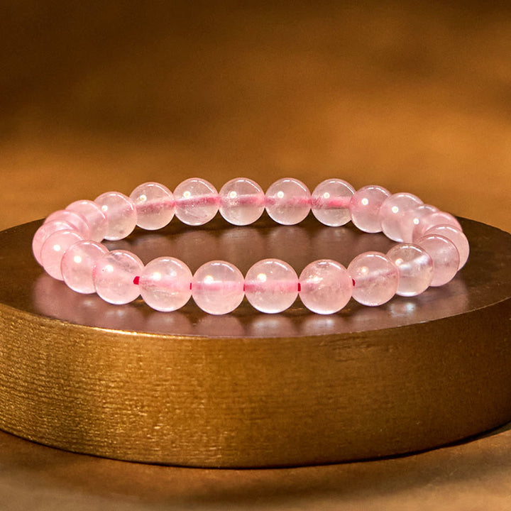 Bracelet énergétique de guérison en quartz rose Buddha Stones