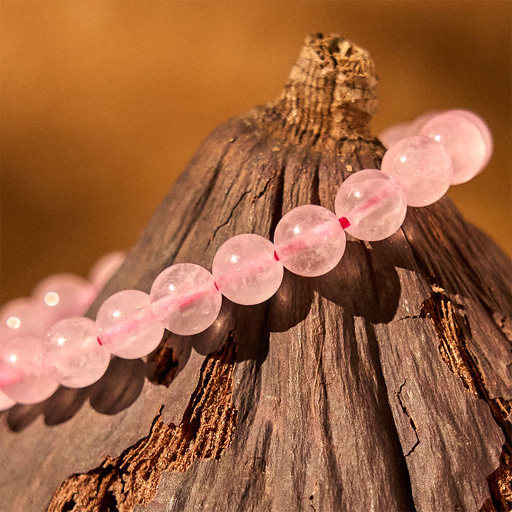 Bracelet énergétique de guérison en quartz rose Buddha Stones