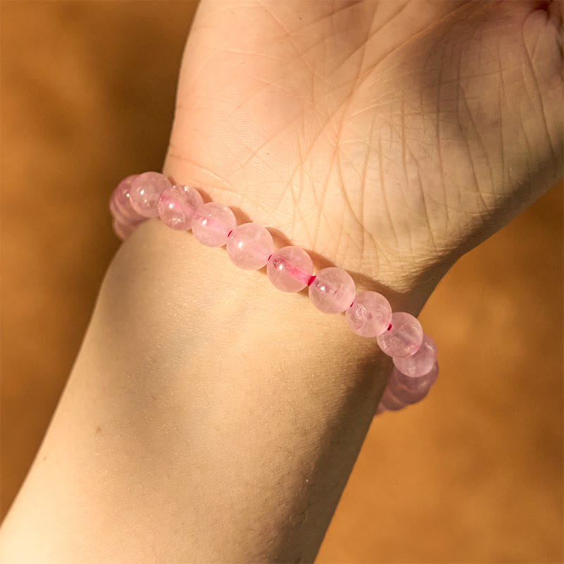 Bracelet énergétique de guérison en quartz rose Buddha Stones