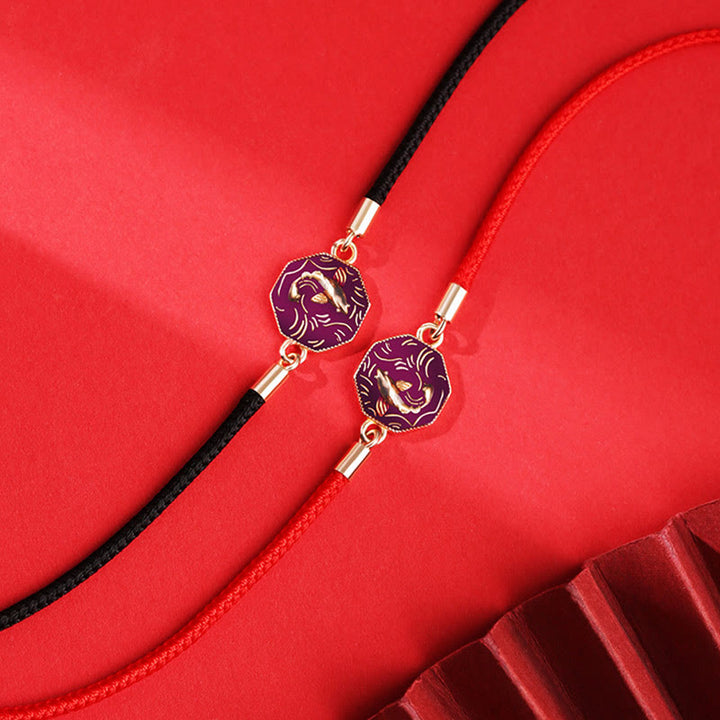 Bracelet tressé artisanal en argent sterling 925 Buddha Stones et poisson Koi porte-bonheur changeant de couleur