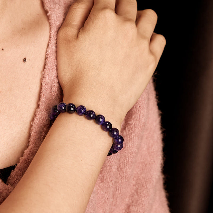 Bracelet créatif œil de tigre violet Buddha Stones