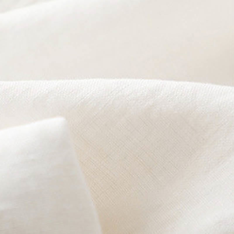 Pantalon large décontracté en coton et lin pour femme avec poches et plis latéraux de couleur unie Buddha Stones - image 17