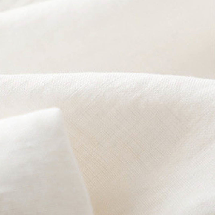 Pantalon large décontracté en coton et lin pour femme avec poches et plis latéraux de couleur unie Buddha Stones - image 17