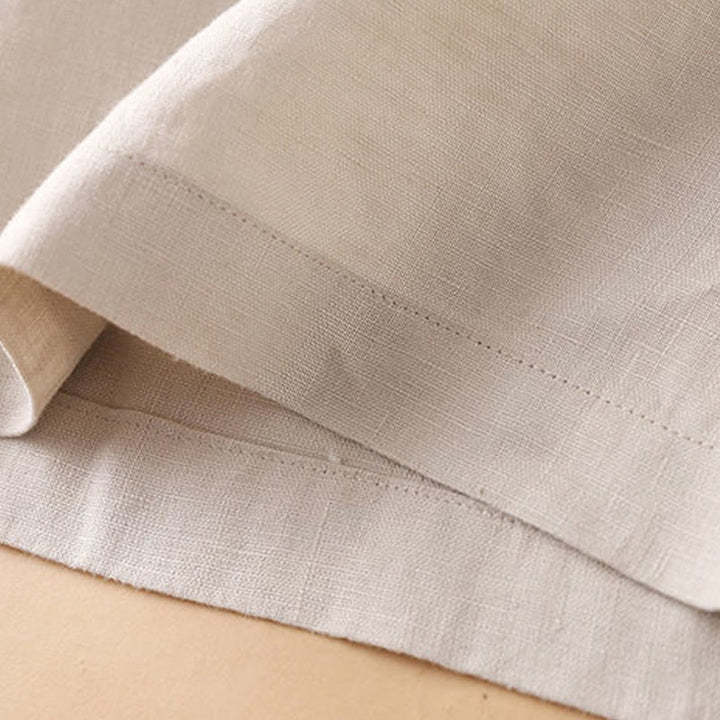 Short en coton uni avec fermeture éclair et boutons pour femme avec poches et Buddha Stones - image 13